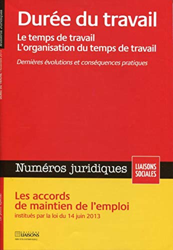 Stock image for dure du travail ; le temps de travail ; l'organisation du temps de travail for sale by Chapitre.com : livres et presse ancienne