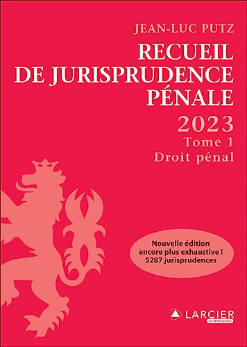 Stock image for Recueil de Jurisprudence pnale 2023 - Tome 1 Droit pnal for sale by Gallix