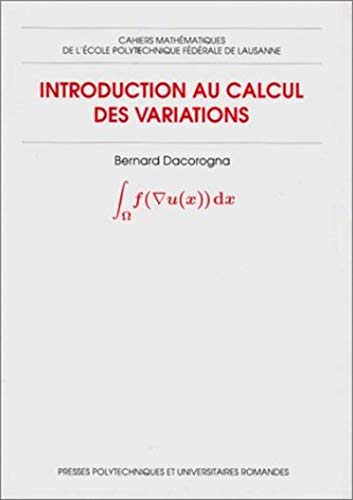 Beispielbild fr INTRODUCTION AU CALCUL DES VARIATIONS zum Verkauf von Ammareal