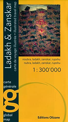 Stock image for Ladakh Zanskar Illustrated Travel Map (English and French Edition) for sale by Gallix