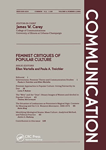 Stock image for Feminist Critiques Of Popular Culture : A Special Issue Of The Journal Communication for sale by GreatBookPrices