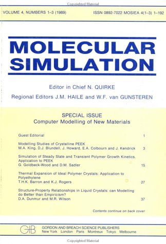 Computer Modelling Of New Mate (VOL 4 NUMBERS 1-3) (9782881247286) by Allen, M.