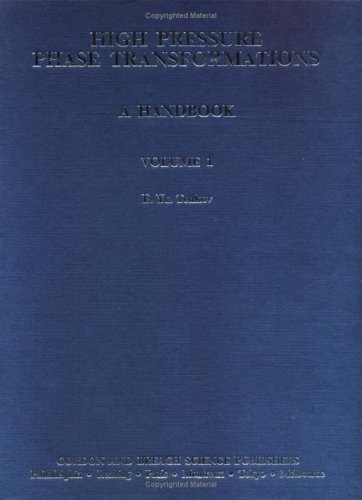 Imagen de archivo de High Pressure Phase Transformations: a Handbook: Vol 1 a la venta por Mispah books