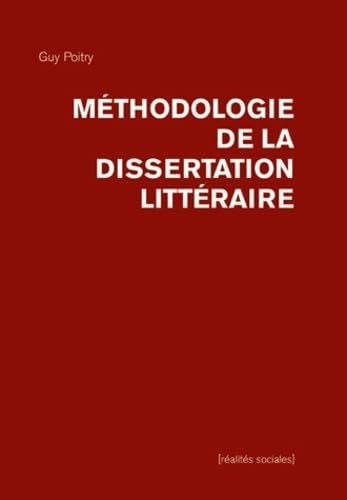 Stock image for Mthodologie de la dissertation littraire for sale by Ammareal