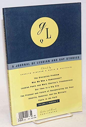 Imagen de archivo de GLQ; A Journal of Lesbian and Gay Studies - Volume 1, Number 2, May 1994: "Private Affairs: Race, Sex, Property, and Persons", et al. a la venta por gearbooks