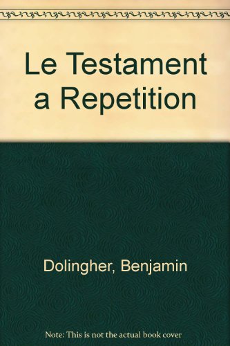 9782884860093: Le Testament  rptition