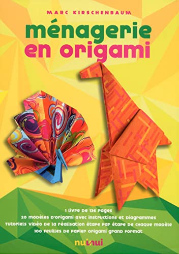 Beispielbild fr Mnagerie en origami : Avec 100 feuilles de papier origami grand format zum Verkauf von medimops