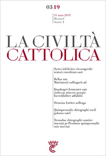 Stock image for LA CIVILTA CATTOLICA MARS 2019 [Broch] Spadaro sj, Antonio for sale by BIBLIO-NET