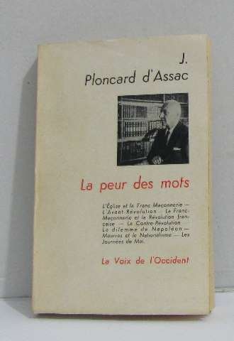 Stock image for Peur des mots (La) for sale by Librairie La Canopee. Inc.