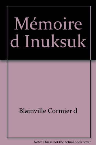 9782890241473: Memoire d inuksuk