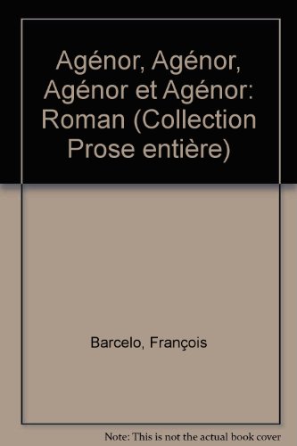 Stock image for Agnor, Agnor, Agnor et Agnor : Roman for sale by Better World Books Ltd