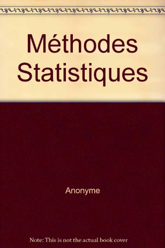 9782890941366: Mthodes Statistiques