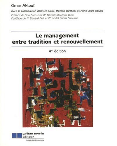 Beispielbild fr Management : Entre Tradition et Renouvellement zum Verkauf von Better World Books