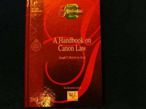 9782891278041: A Handbook on Canon Law