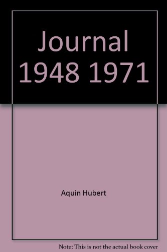 Stock image for Journal, 1948-1971 for sale by Les mots en page