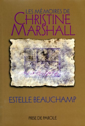 9782894230572: Memoires de Christine Marshall