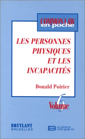 Stock image for Les personnes physiques ; Les incapacits for sale by medimops