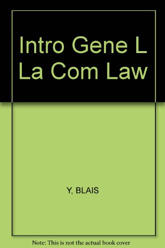 9782894514320: Intro Gene L La Com Law