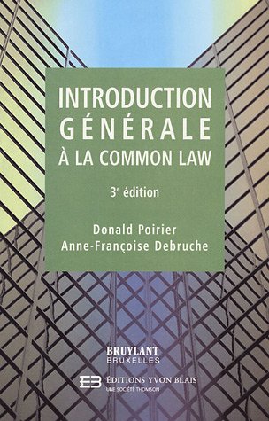 Stock image for Introduction gnrale  la common law, 3e dition for sale by Writers Den