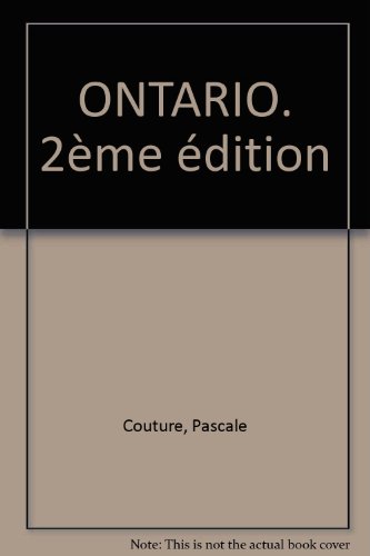 Beispielbild fr Ontario zum Verkauf von Librairie Le Nord