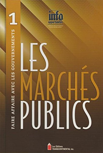Beispielbild fr Marches Publics zum Verkauf von Better World Books
