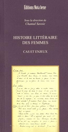 9782895183501: Histoire littraire des femmes: Cas et enjeux