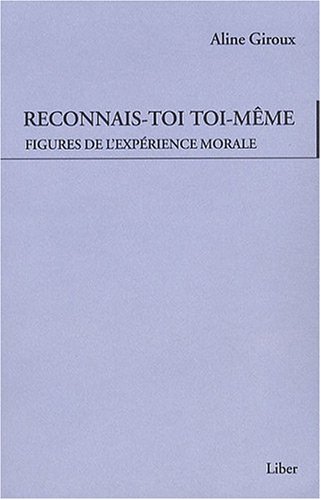 Beispielbild fr RECONNAIS-TOI TOI-MME zum Verkauf von Librairie La Canopee. Inc.