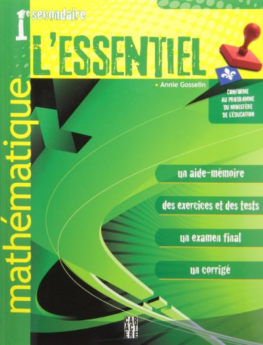 9782896421862: 1re secondaire mathmatique