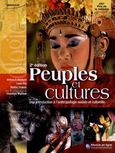 Imagen de archivo de Peuples et Cultures : Une Introduction  L'anthropologie Sociale et Culturelle a la venta por Better World Books
