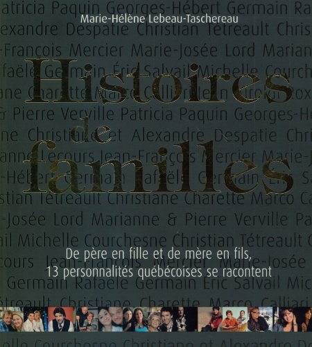 Imagen de archivo de histoires de familles a la venta por Better World Books