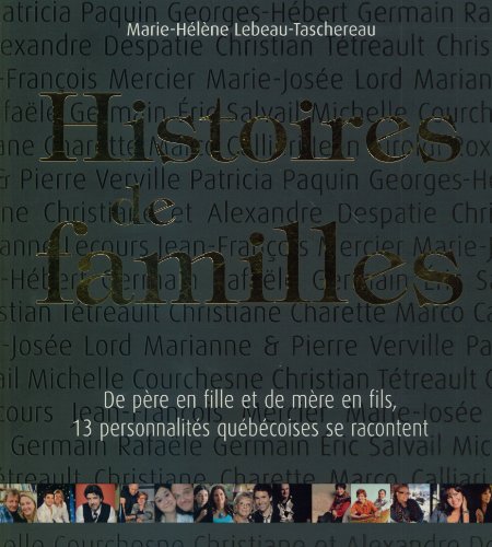 Stock image for HISTOIRES DE FAMILLES for sale by Irish Booksellers