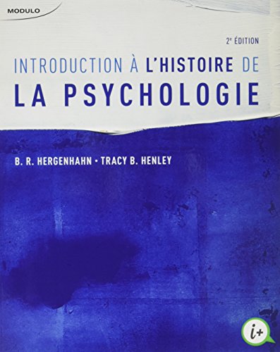 Beispielbild fr Introduction  l'histoire de la psychologie zum Verkauf von Revaluation Books