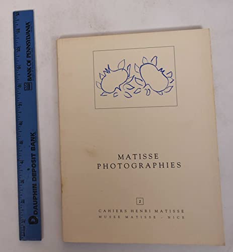 Beispielbild fr Matisse Photographies: Exposition, 4 Juillet-30 Septembre 1986 zum Verkauf von Reader's Corner, Inc.