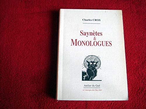 Imagen de archivo de Sayntes et monologues a la venta por Ammareal