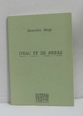 Stock image for D'EAU ET DE PIERRE for sale by Librairie rpgraphic