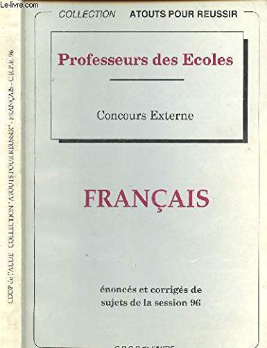 Beispielbild fr Franais : Sujets de la session 1996 (Atouts pour russir) zum Verkauf von Ammareal