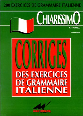 Stock image for Corrigs des exercices de grammaire italienne for sale by medimops
