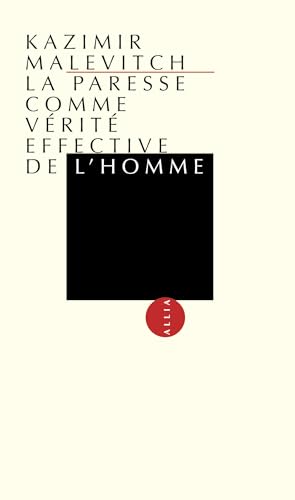 Stock image for La Paresse comme vrit effective de l'homme for sale by LeLivreVert