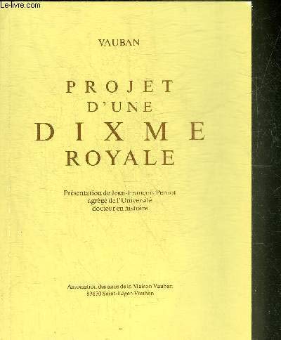 Stock image for Projet d'une dixme royale for sale by medimops