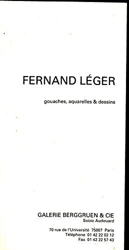 Imagen de archivo de Fernand Leger. Gouaches, aquarelles & dessins a la venta por Zubal-Books, Since 1961