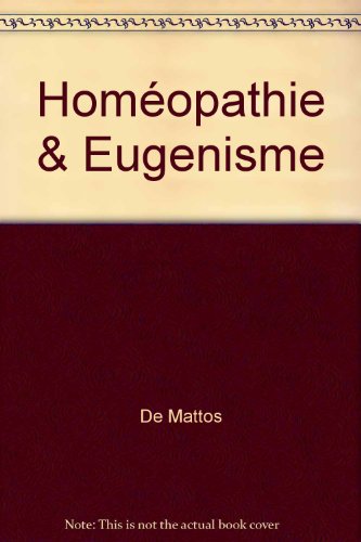 Beispielbild fr Homopathie et eugenisme zum Verkauf von medimops