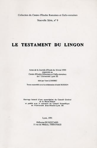 9782904974083: Le testament du Lingon