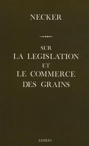 Beispielbild fr Sur la lgislation du commerce des grains zum Verkauf von A TOUT LIVRE