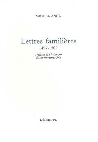 Beispielbild fr Lettres familires 1497-1509 zum Verkauf von Librairie Christian Chaboud