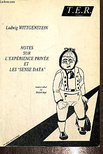 Stock image for Notes sur l'exprience prive et les sense data for sale by La bataille des livres