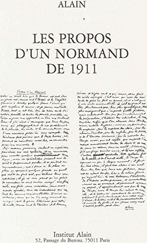 Propos D'un Normand De 1911