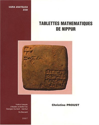 Stock image for Tablettes mathematiques de Nippur. for sale by BOSPHORUS BOOKS