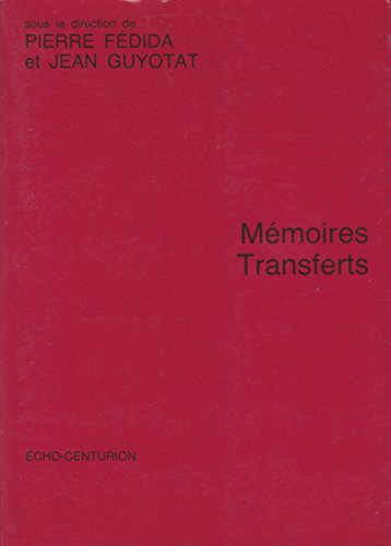 Imagen de archivo de Memoires transferts a la venta por Au bon livre