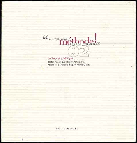 Beispielbild fr Mthode !, N 2, Printemps 2002 : zum Verkauf von Ammareal