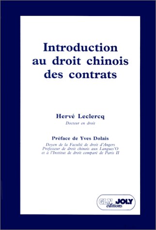 Beispielbild fr Introduction au droit chinois des contrats zum Verkauf von LiLi - La Libert des Livres